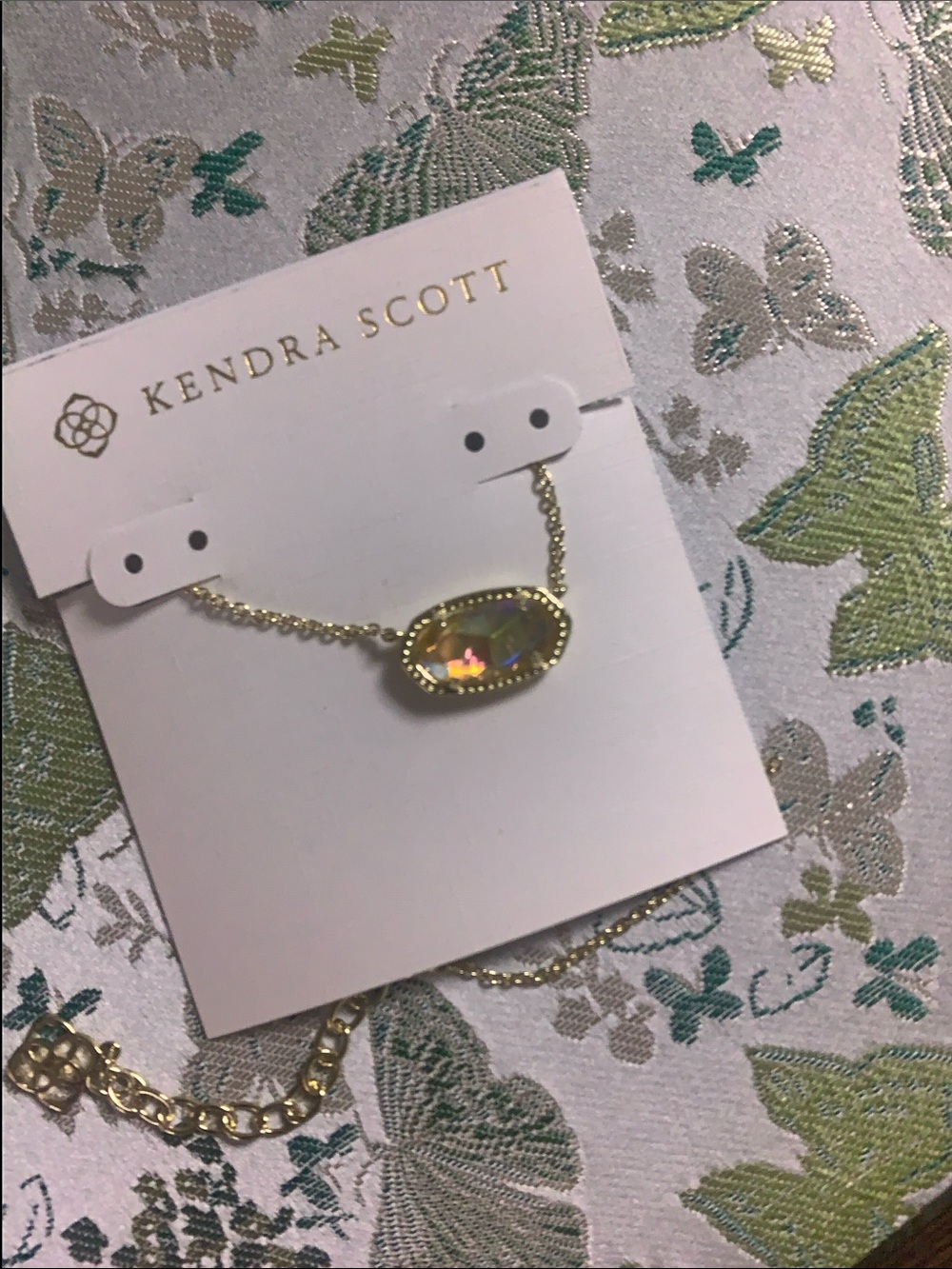 Kendra Scott Gold Iridescent Elle-Style Pendant Necklace